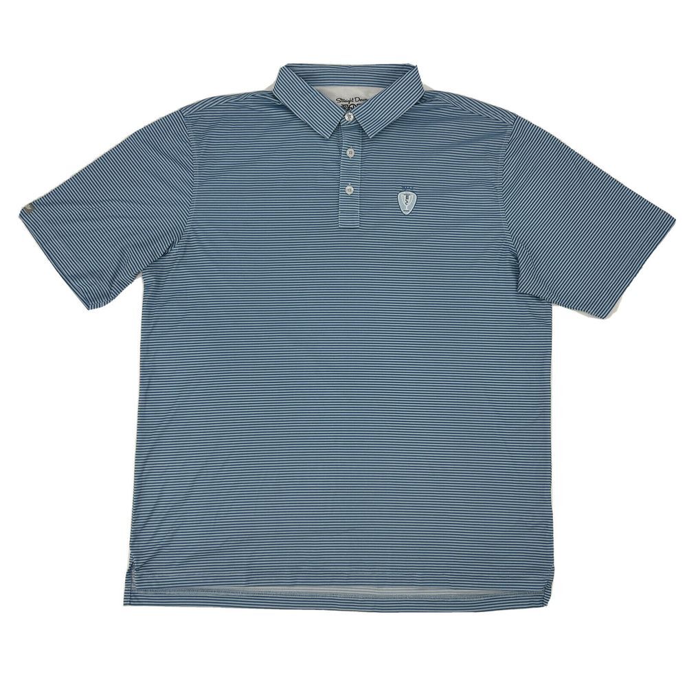 Straight Down Performance Shirt Men XXL Blue‎ Polo Golf Highland Country Club GA